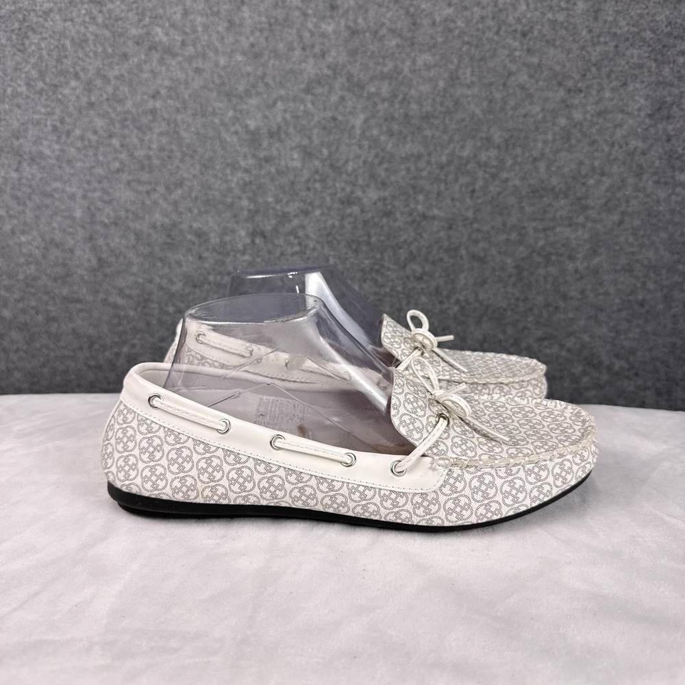 Daisy Fuentes Loafers Deja 9.5W Monogram Logo Print Bow Detail Slip On
